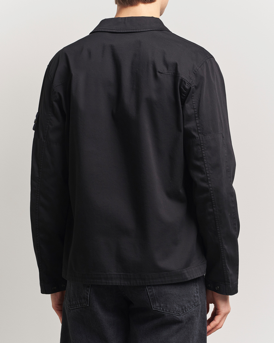 Herren | Hemden | Stone Island | Cotton Stretch Zip Overshirt Black