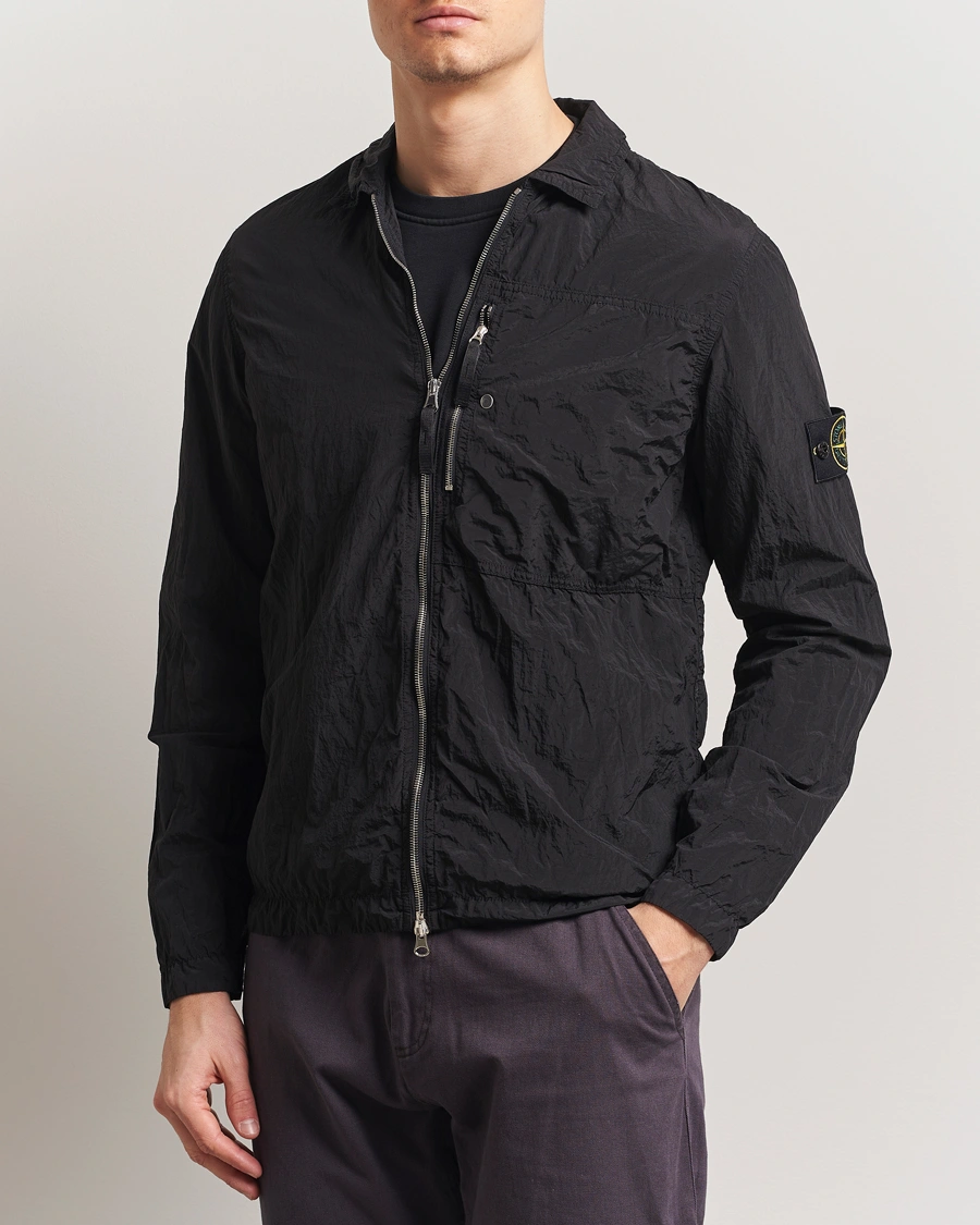 Herren | Hemden | Stone Island | Nylon Metal Zip Overshirt Black