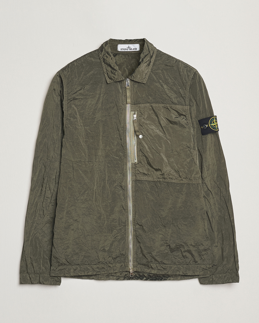 Herren | Hemden | Stone Island | Nylon Metal Zip Overshirt Military Green