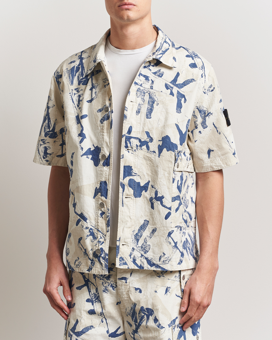 Herren | Hemden | Stone Island | Stretch Ripstop Camo Short Sleeve Shirt Desert