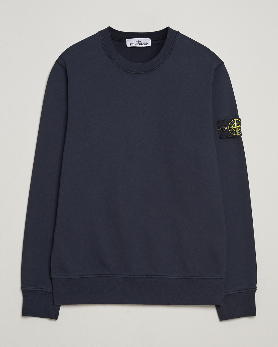 Herren | Pullover | Stone Island | Garment Dyed Fleece Sweatshirt Navy Blue