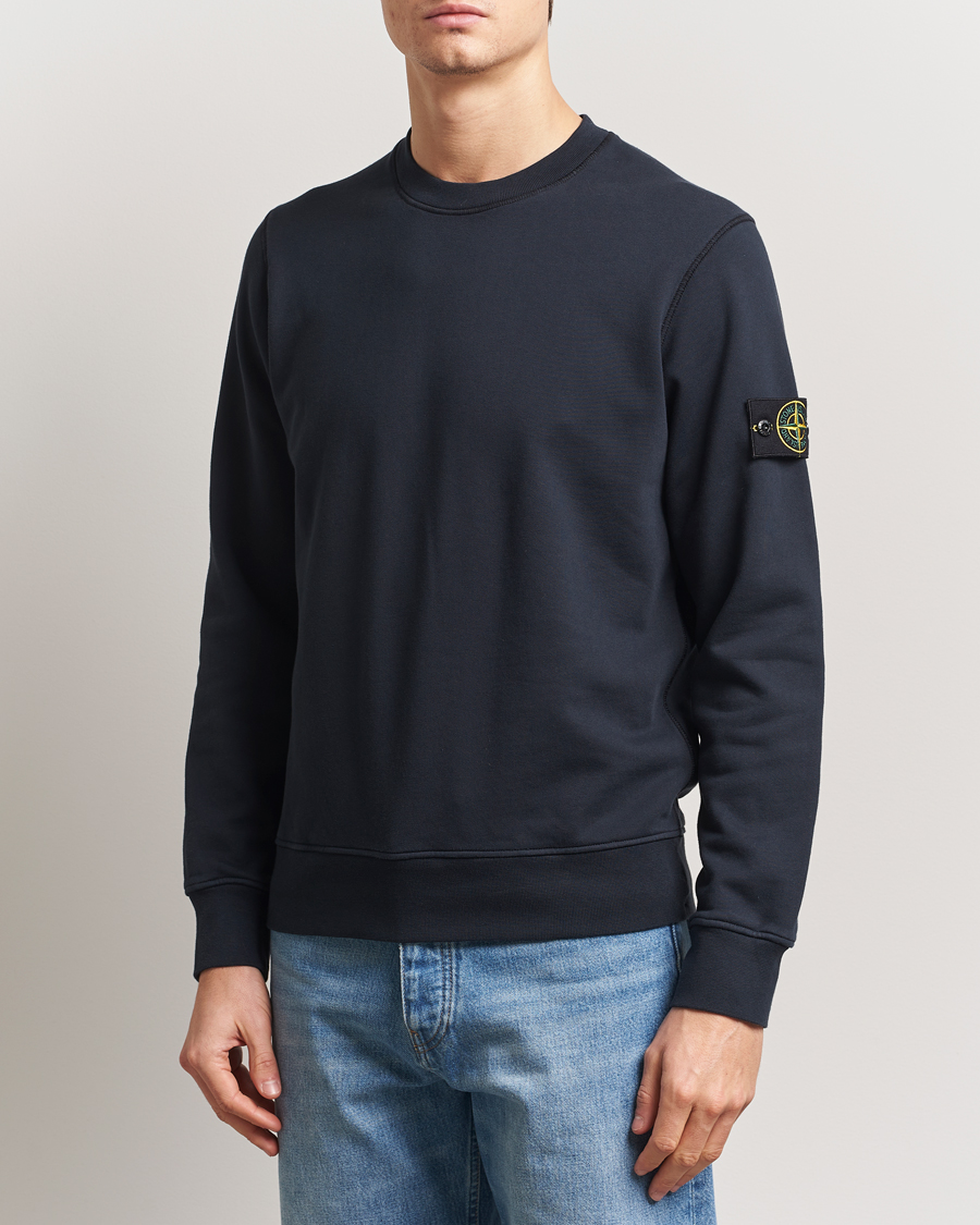 Herren | Pullover | Stone Island | Garment Dyed Fleece Sweatshirt Navy Blue
