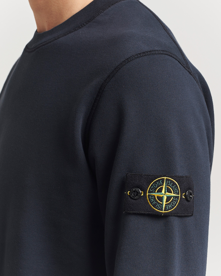 Herren | Pullover | Stone Island | Garment Dyed Fleece Sweatshirt Navy Blue