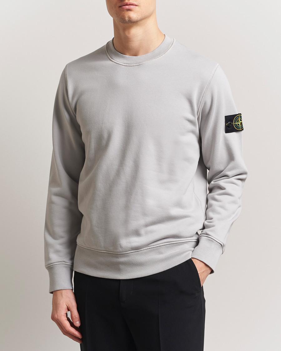 Herren | Pullover | Stone Island | Garment Dyed Fleece Sweatshirt Pearl Grey