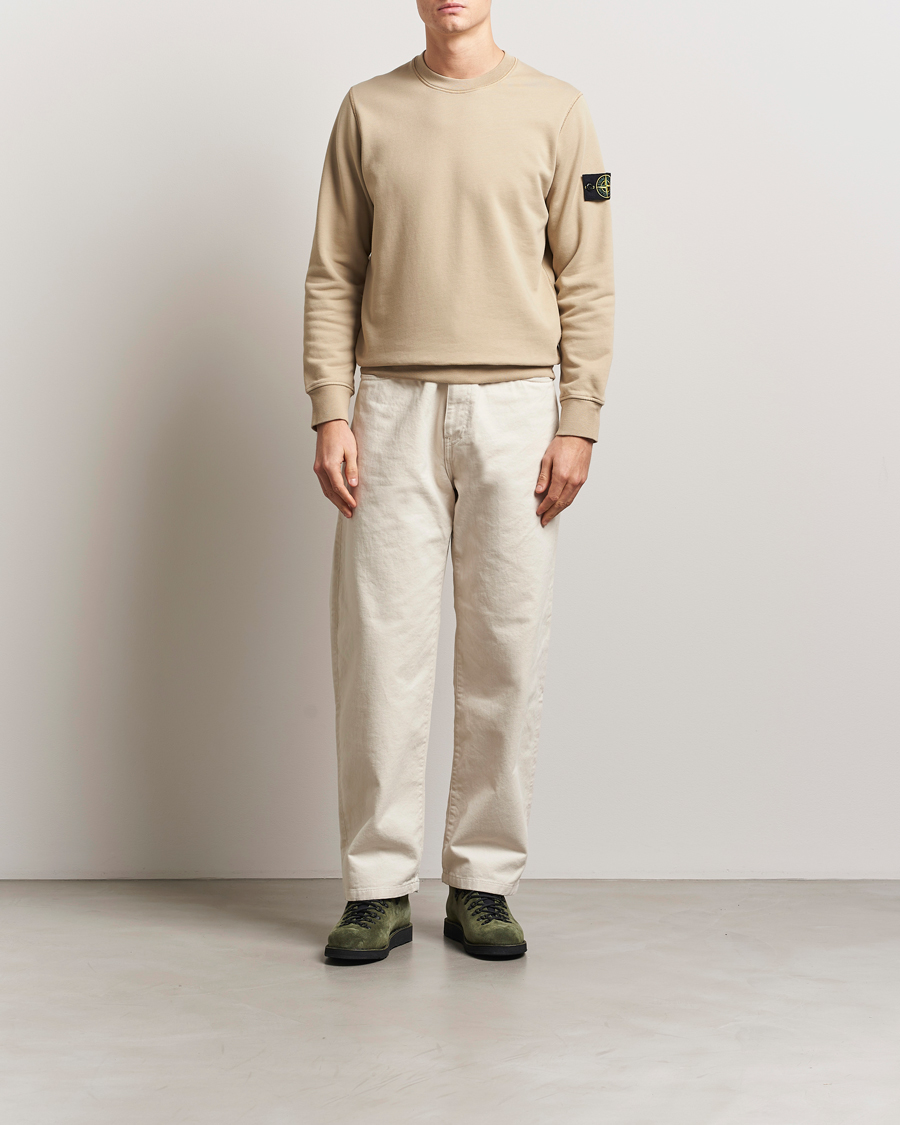 Herren | Pullover | Stone Island | Garment Dyed Fleece Sweatshirt Desert