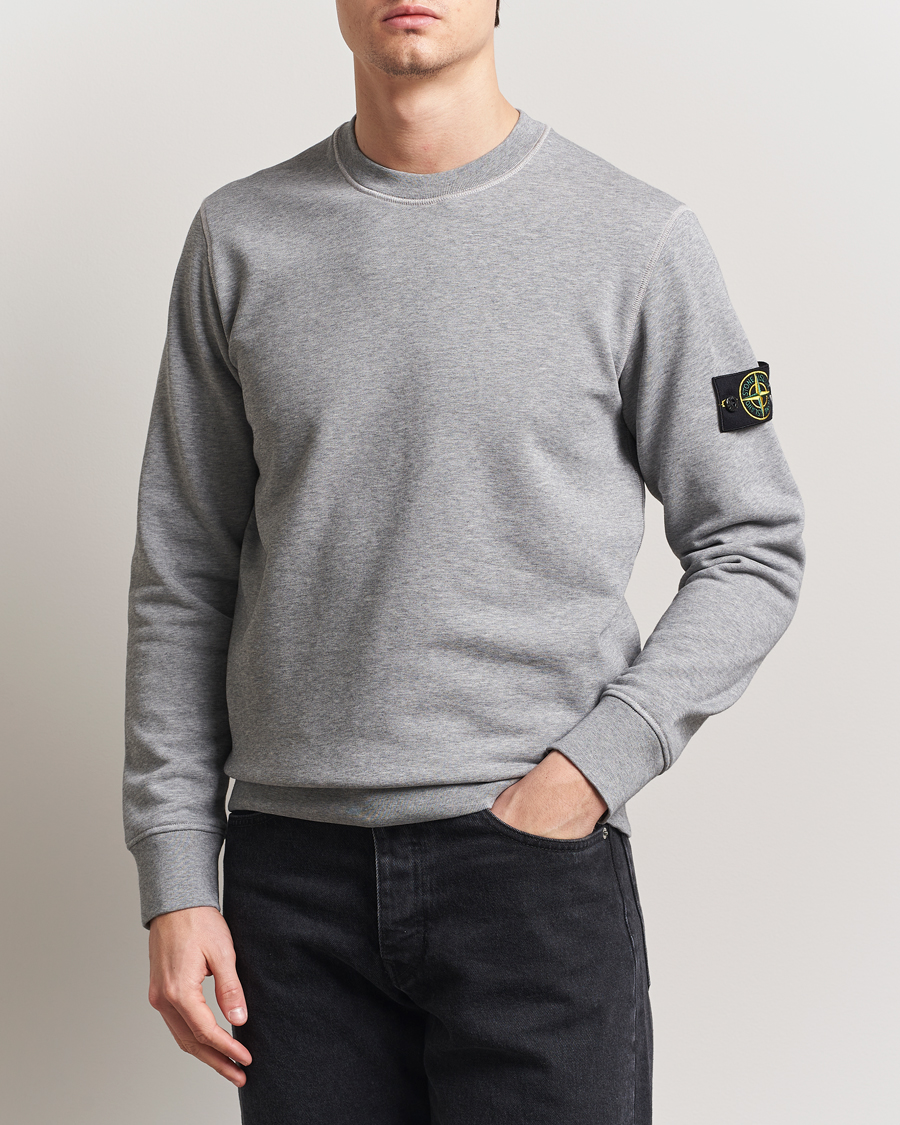 Herren | Pullover | Stone Island | Garment Dyed Fleece Sweatshirt Melange Grey