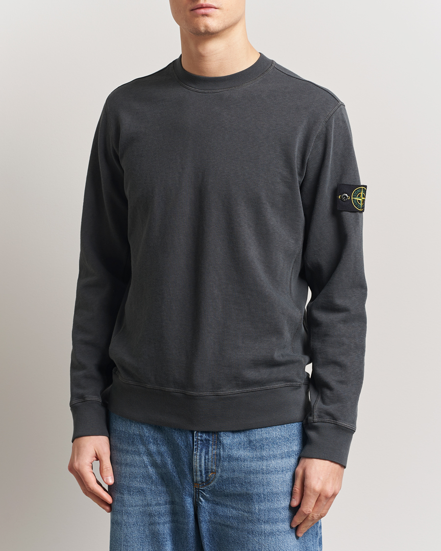 Herren | Pullover | Stone Island | Old Dyed Cotton Sweatshirt Charcoal
