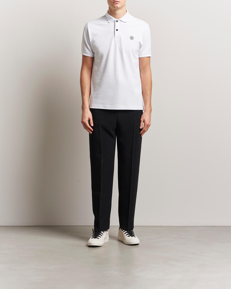 Herren | Poloshirts | Stone Island | Organic Cotton Pique Polo White