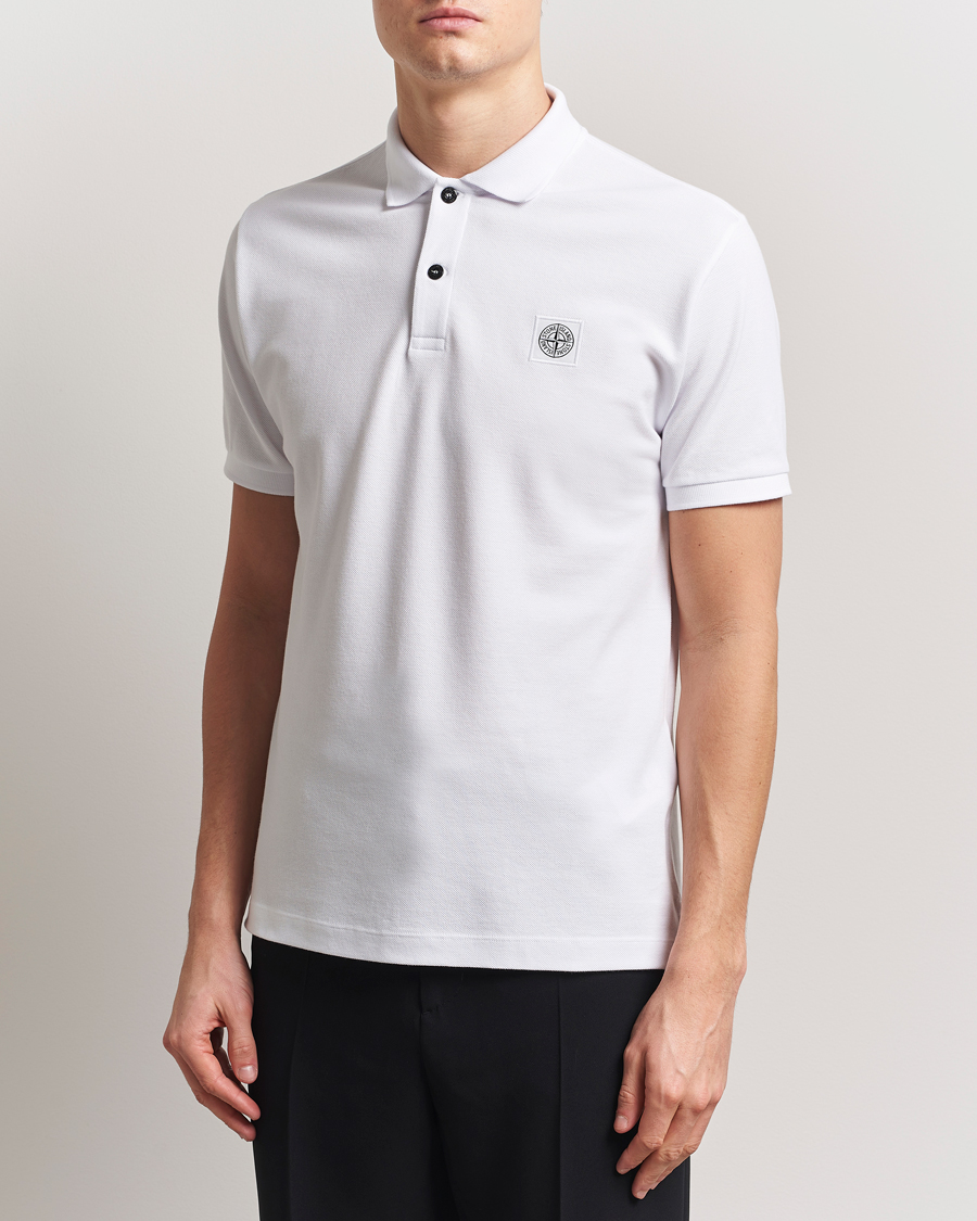 Herren | Poloshirts | Stone Island | Organic Cotton Pique Polo White
