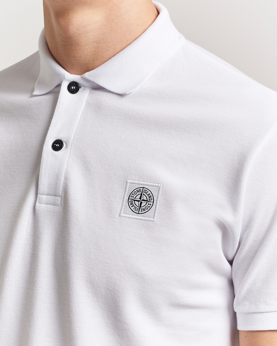 Herren | Poloshirts | Stone Island | Organic Cotton Pique Polo White