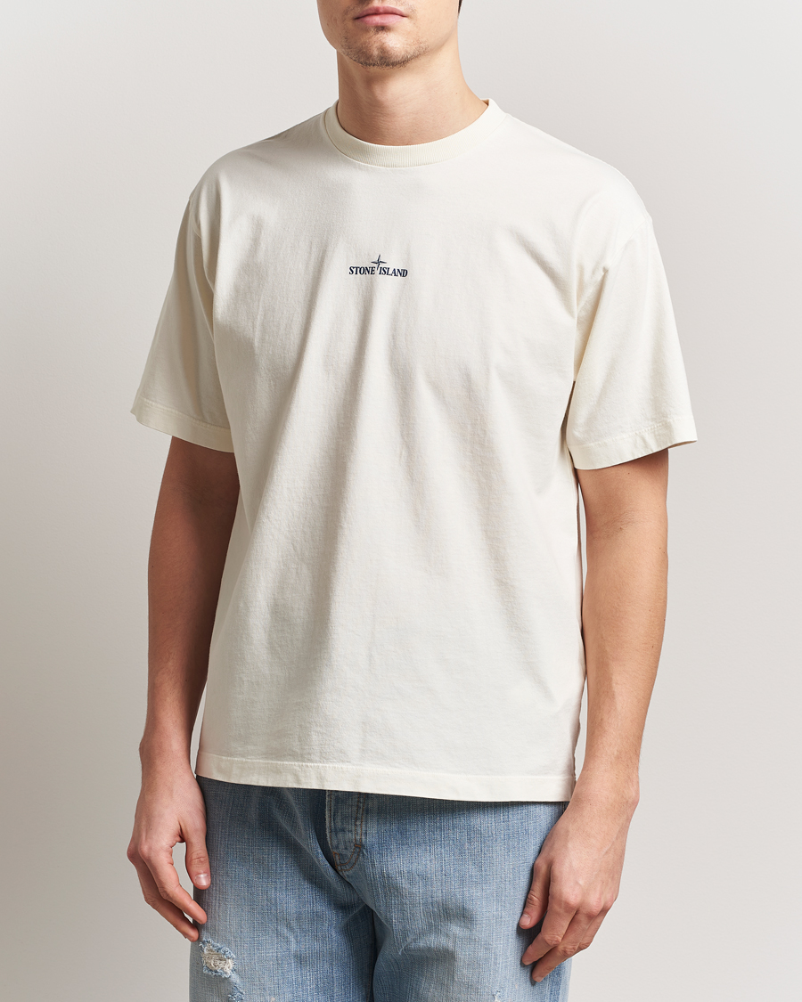 Herren | T-Shirts | Stone Island | Compas Camo Backlogo T-Shirt Ivory