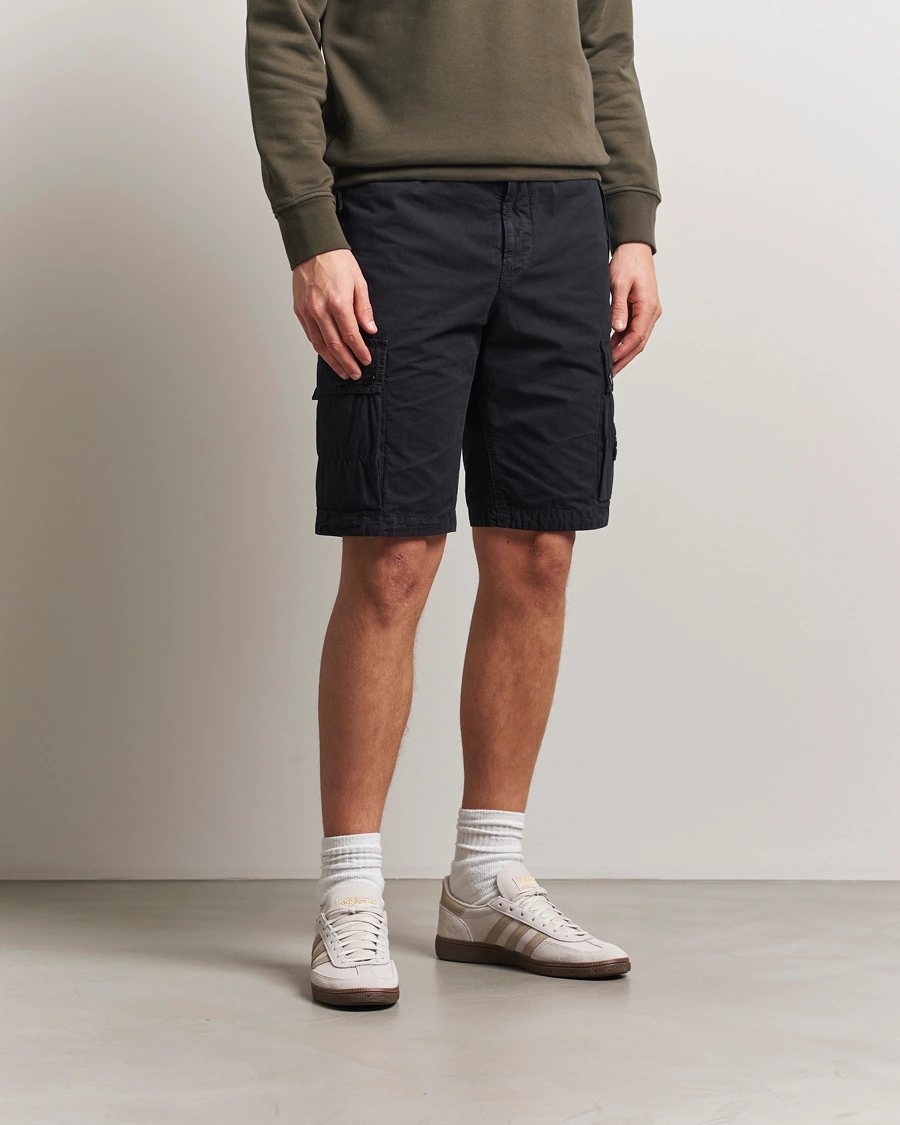 Herren | Shorts | Stone Island | Brushed Cotton Canvas Cargo Shorts Navy Blue