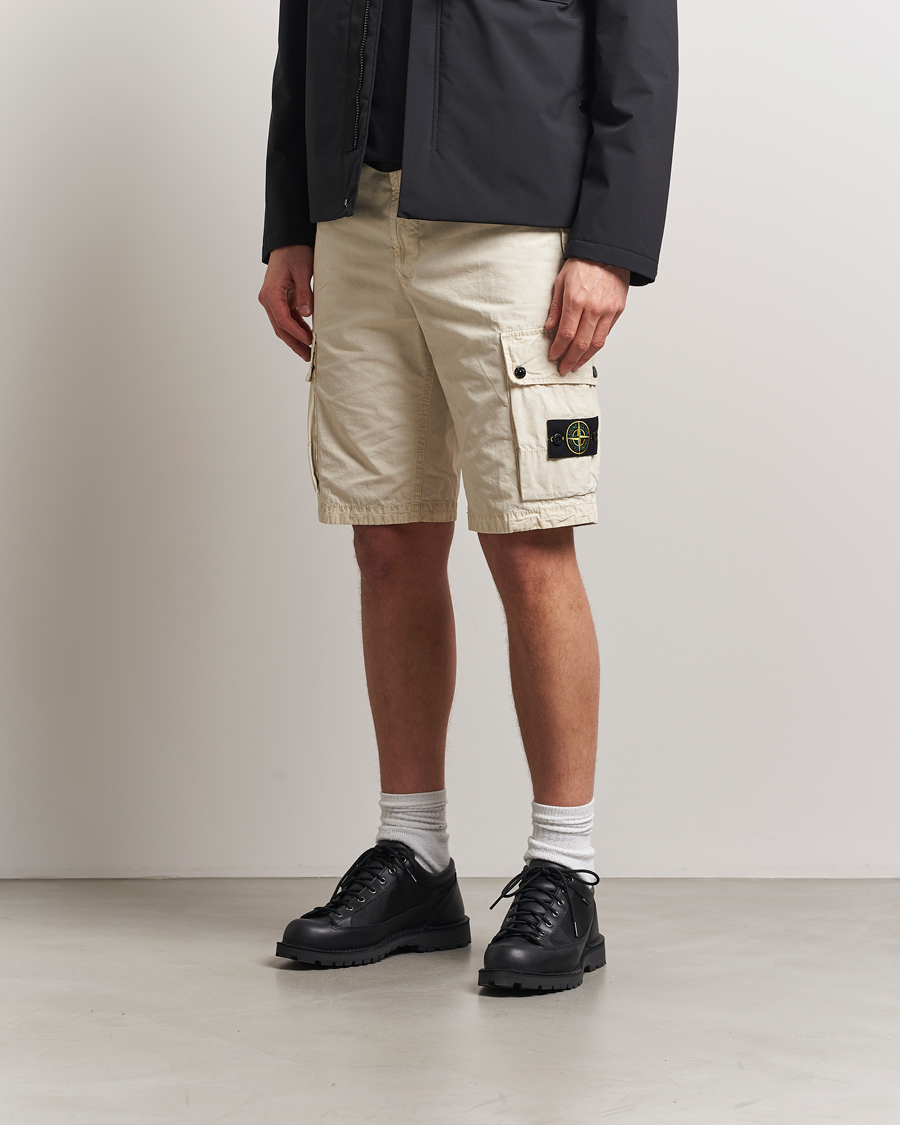 Herren | Shorts | Stone Island | Brushed Cotton Canvas Cargo Shorts Sand