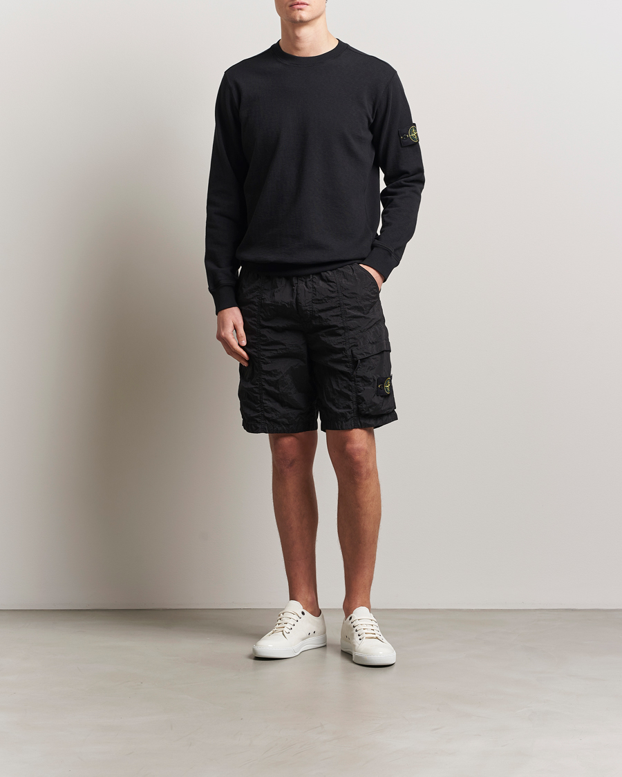 Herren | Shorts | Stone Island | Nylon Metal Drawstring Cargo Shorts Black