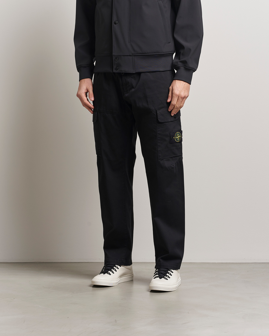 Herren | Hosen | Stone Island | Regular Fit Cotton Stretch Cargo Pants Black