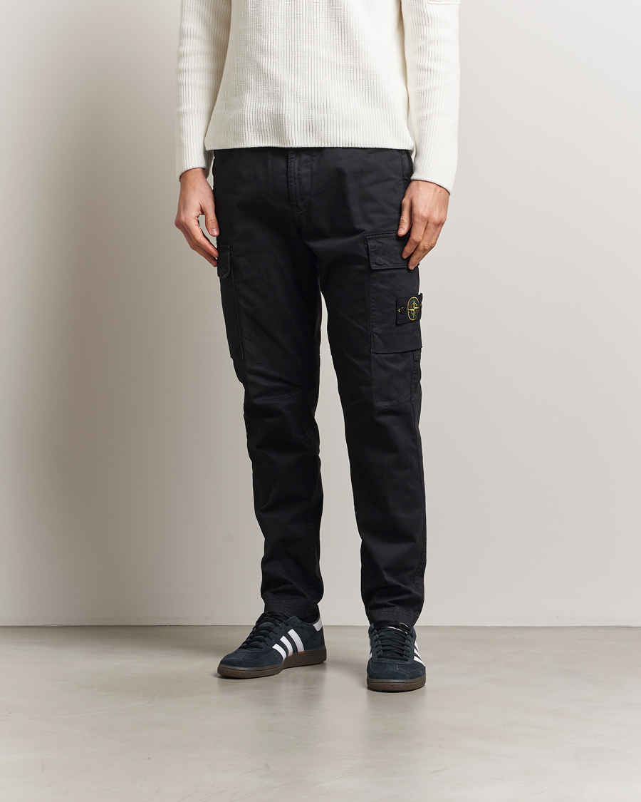 Herren | Hosen | Stone Island | Stretch Twill Cargo Pants Black