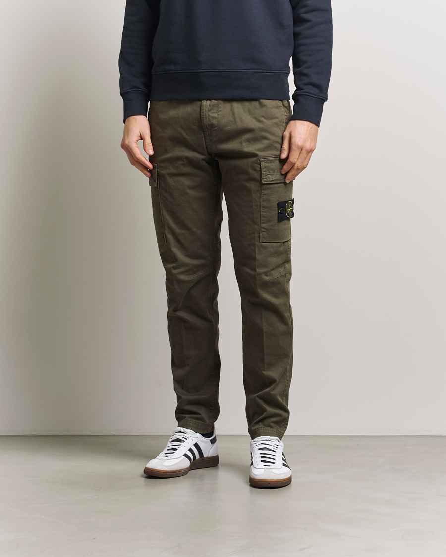 Herren | Hosen | Stone Island | Stretch Twill Cargo Pants Military Green