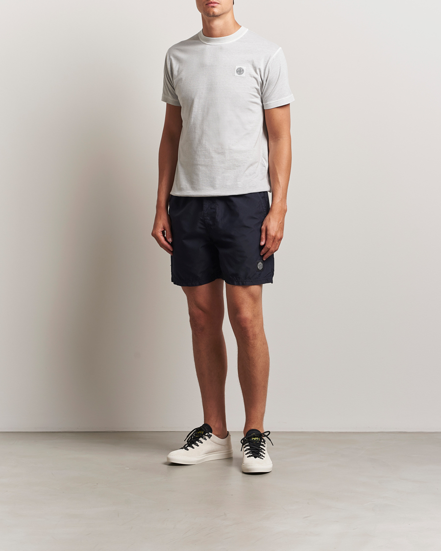 Herren | Badehosen | Stone Island | Brushed Nylon Swimshorts Navy Blue
