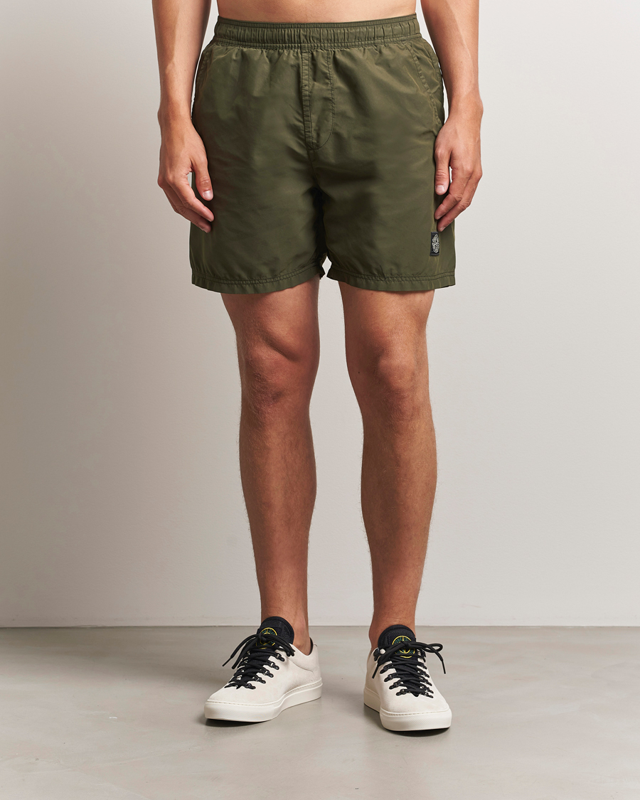 Herren | Badehosen | Stone Island | Brushed Nylon Swimshorts Military Green