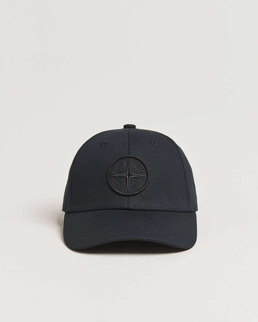 Herren | Stone Island Classic Cotton Cap Black | Stone Island | Classic Cotton Cap Black