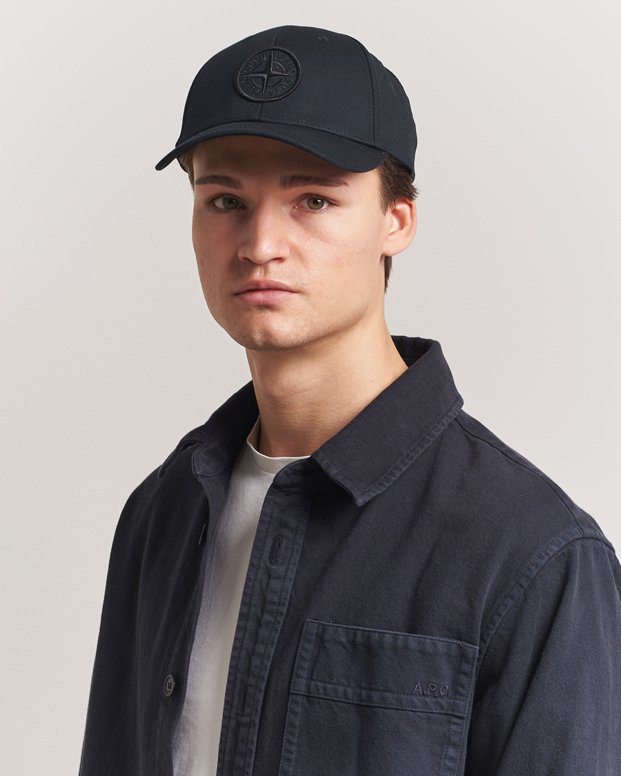Herren | Stone Island Classic Cotton Cap Black | Stone Island | Classic Cotton Cap Black