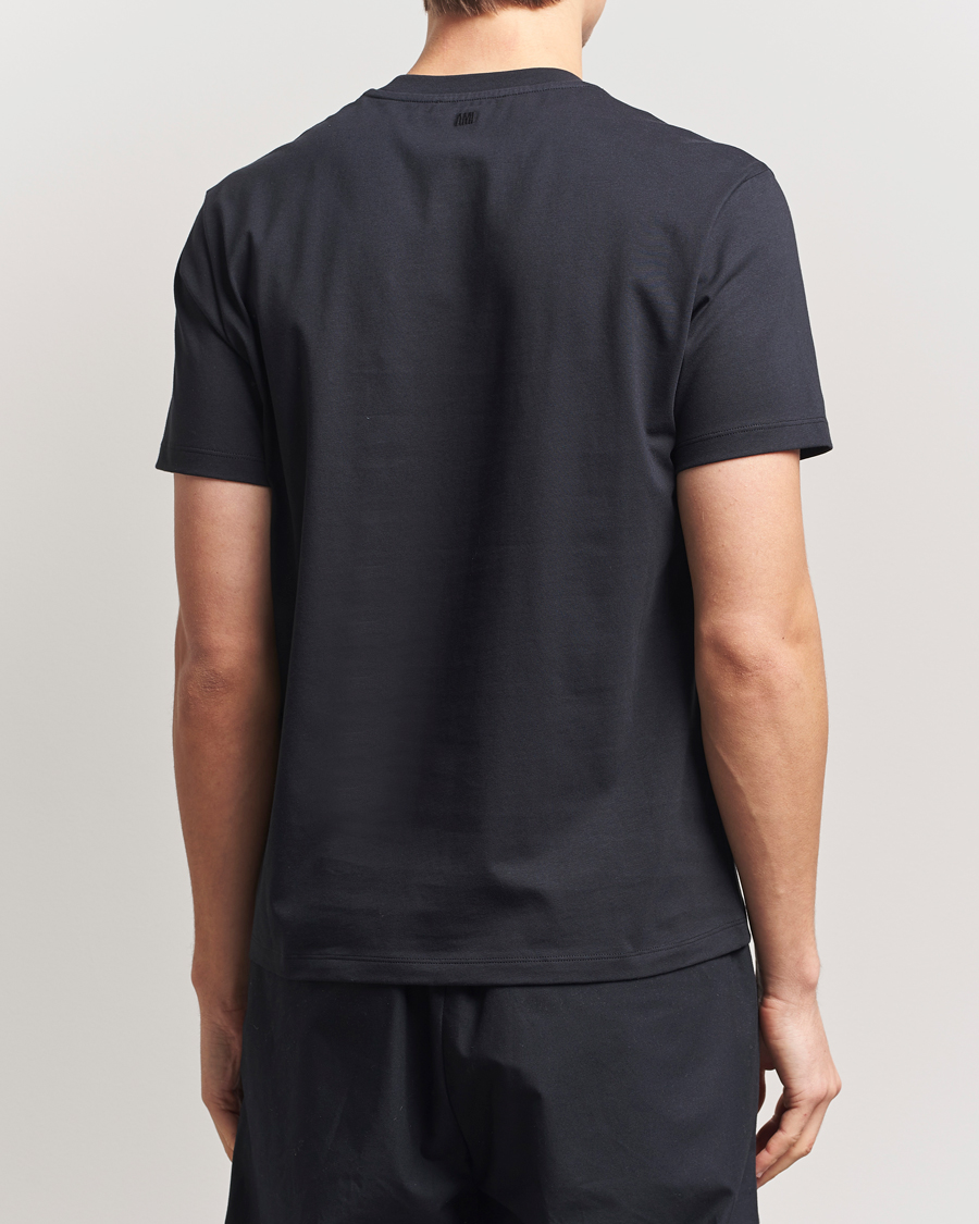 Herren | T-Shirts | AMI | Tonal Heart Logo T-Shirt Black