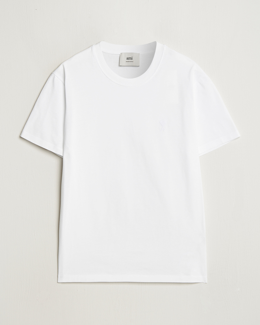 Herren | T-Shirts | AMI | Tonal Heart Logo T-Shirt White