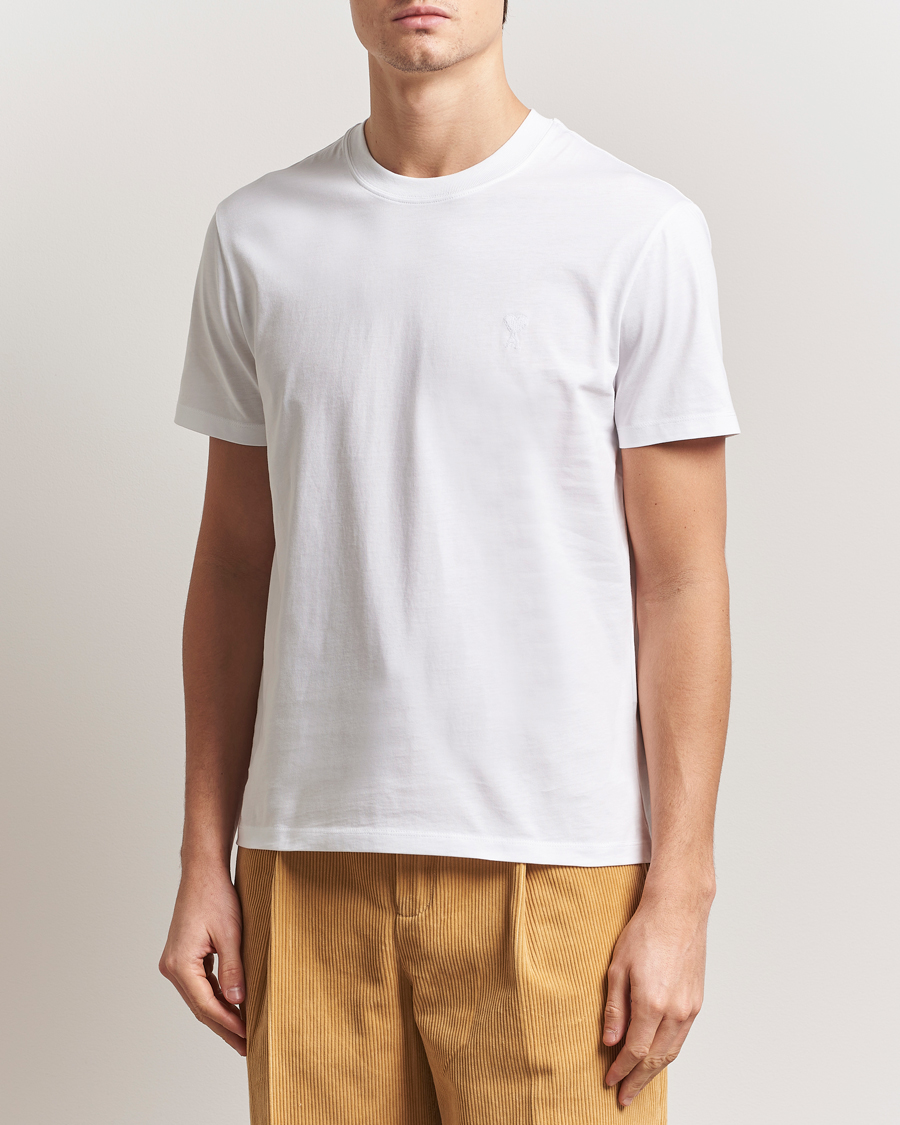 Herren | T-Shirts | AMI | Tonal Heart Logo T-Shirt White