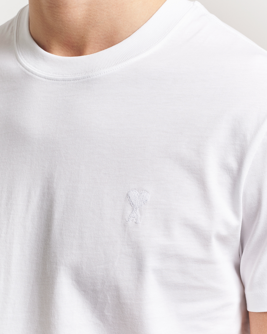Herren | T-Shirts | AMI | Tonal Heart Logo T-Shirt White