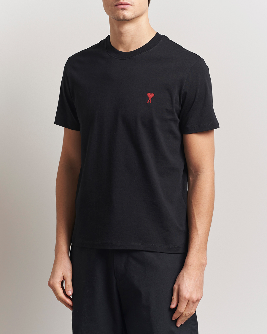 Herren | T-Shirts | AMI | Heart Logo T-Shirt Black