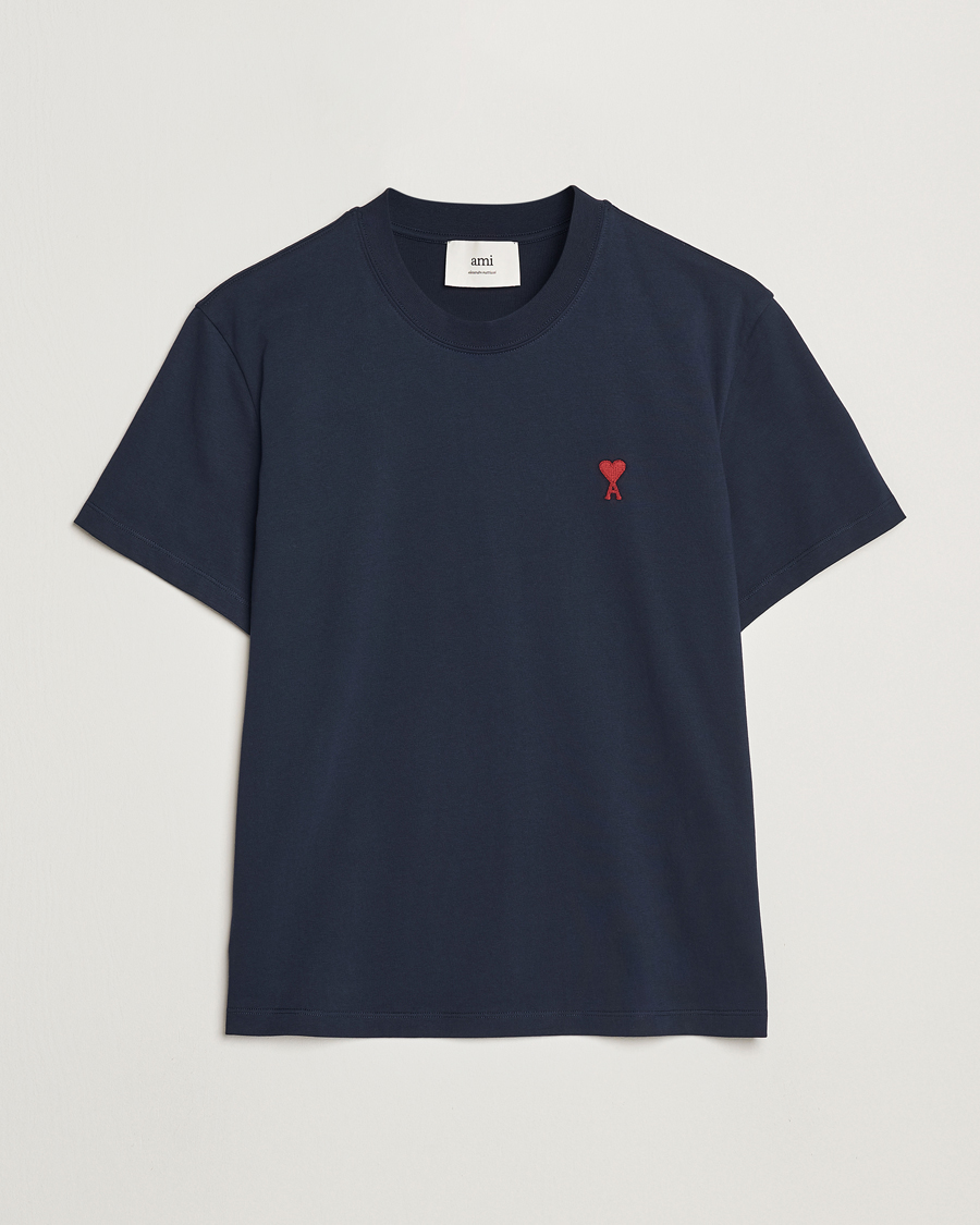 Herren | T-Shirts | AMI | Heart Logo T-Shirt Navy