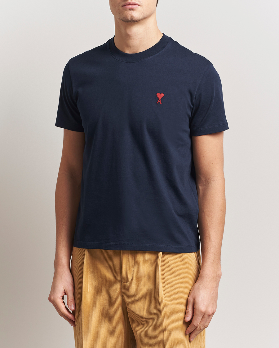 Herren | T-Shirts | AMI | Heart Logo T-Shirt Navy