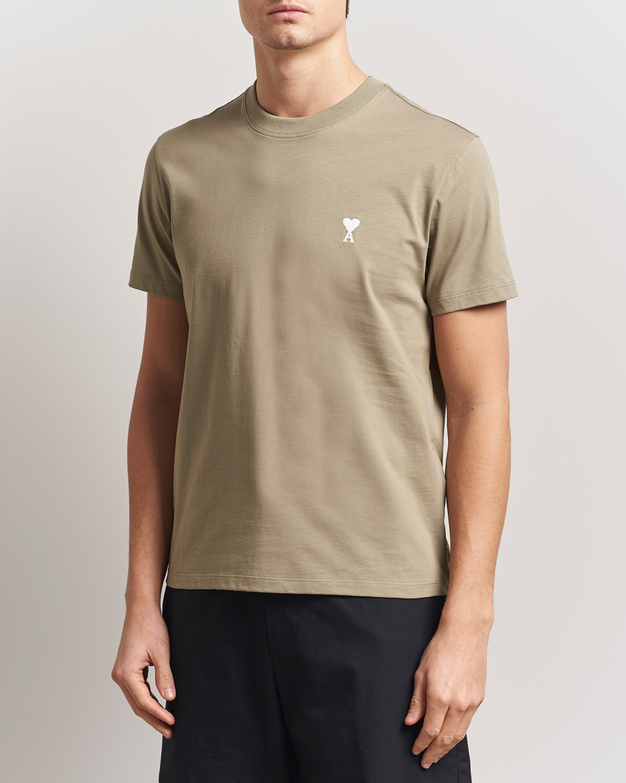 Herren | T-Shirts | AMI | Off White Heart Logo T-Shirt Beige