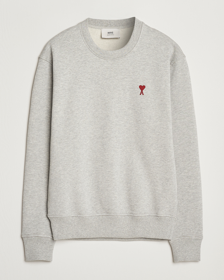 Herren | Pullover | AMI | Heart Logo Sweatshirt Heather Ash Grey