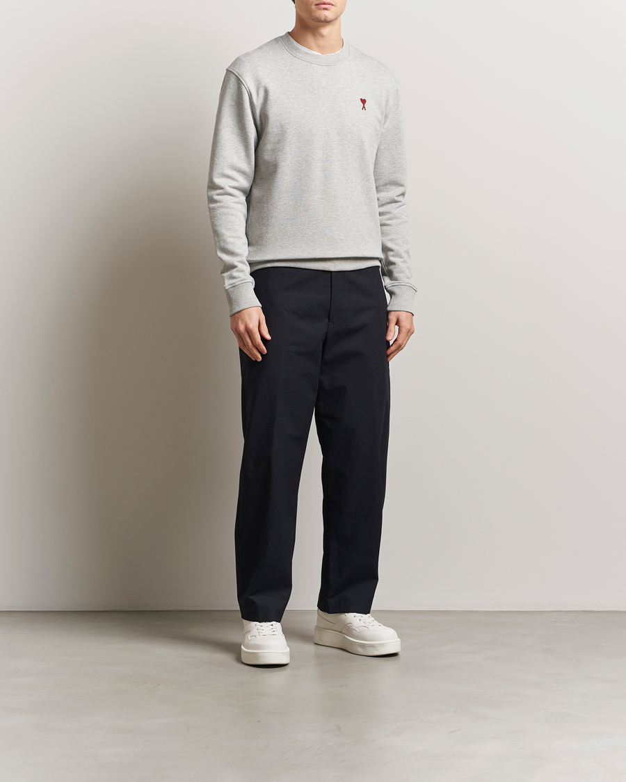Herren | Pullover | AMI | Heart Logo Sweatshirt Heather Ash Grey
