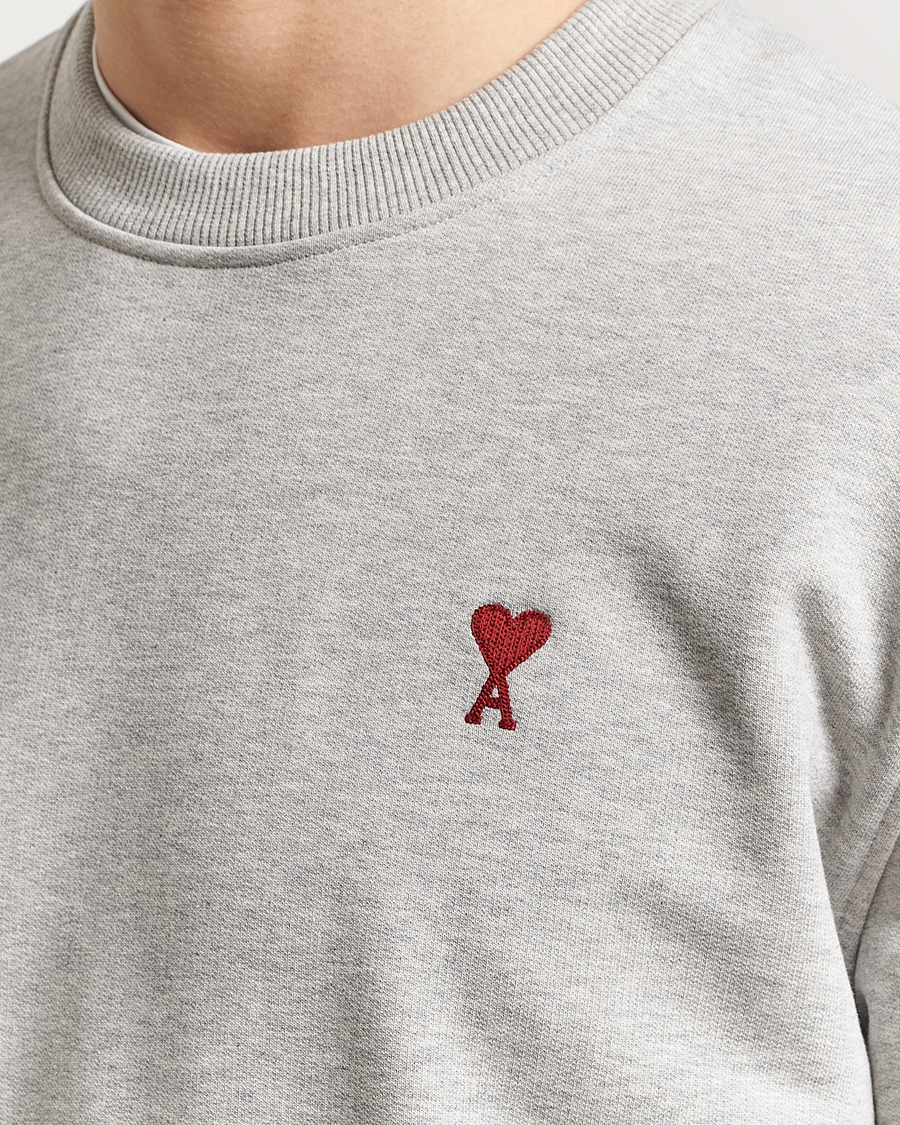 Herren | Pullover | AMI | Heart Logo Sweatshirt Heather Ash Grey