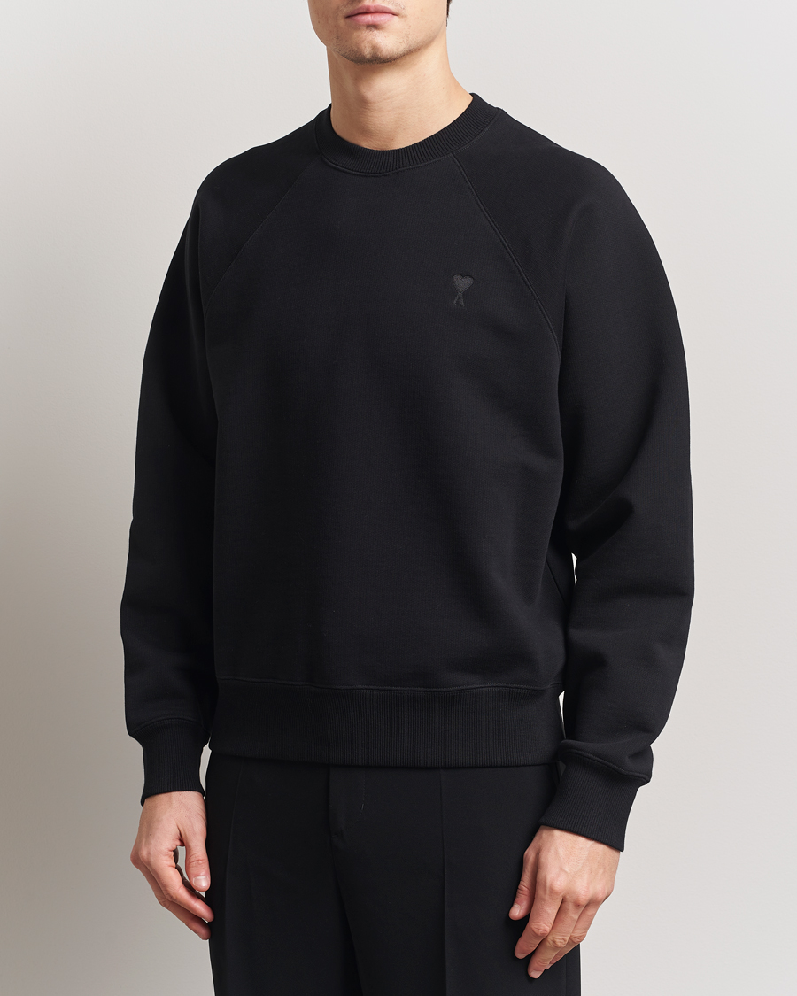 Herren | Pullover | AMI | Tonal Heart Logo Sweatshirt Black