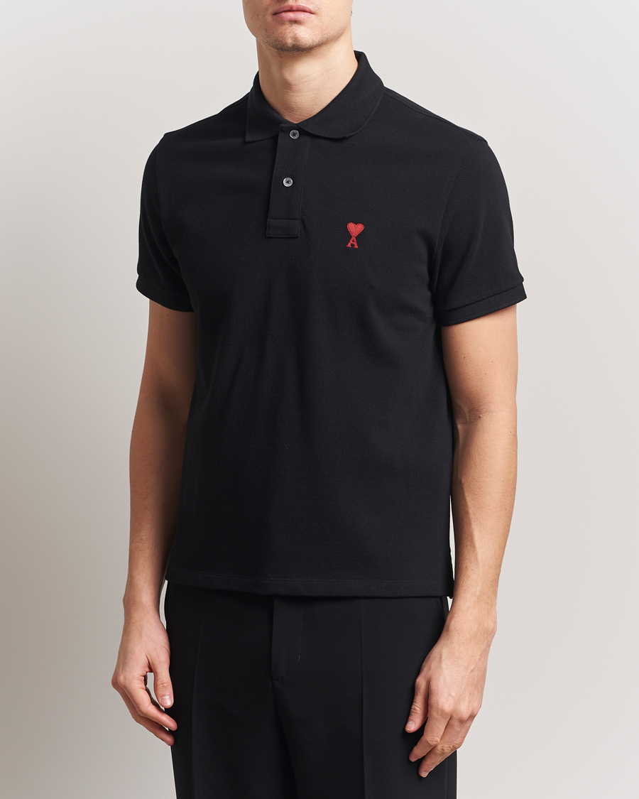 Herren | Poloshirts | AMI | Heart Logo Polo Black