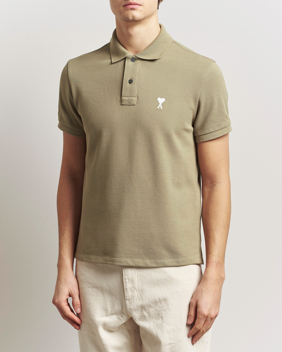 Herren | Poloshirts | AMI | Off White Heart Logo Polo Beige