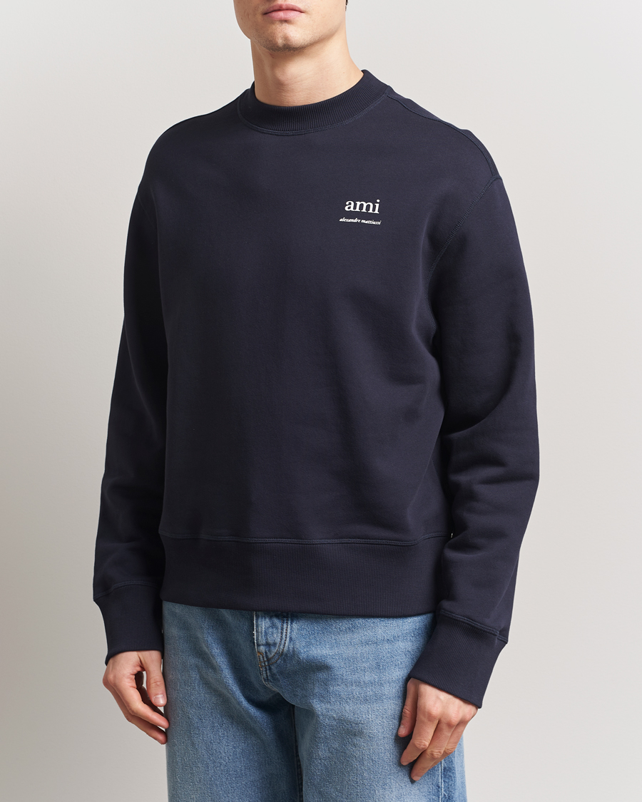Herren | Pullover | AMI | Logo Sweatshirt Navy Blue