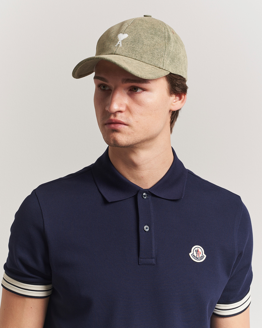 Herren | Hüte & Mützen | AMI | Off White Heart Logo Cap Green