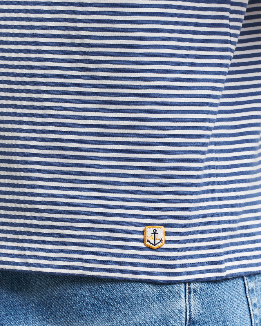 Herren | T-Shirts | Armor-lux | Callac Héritage Stripe T-Shirt Obscur/Milk