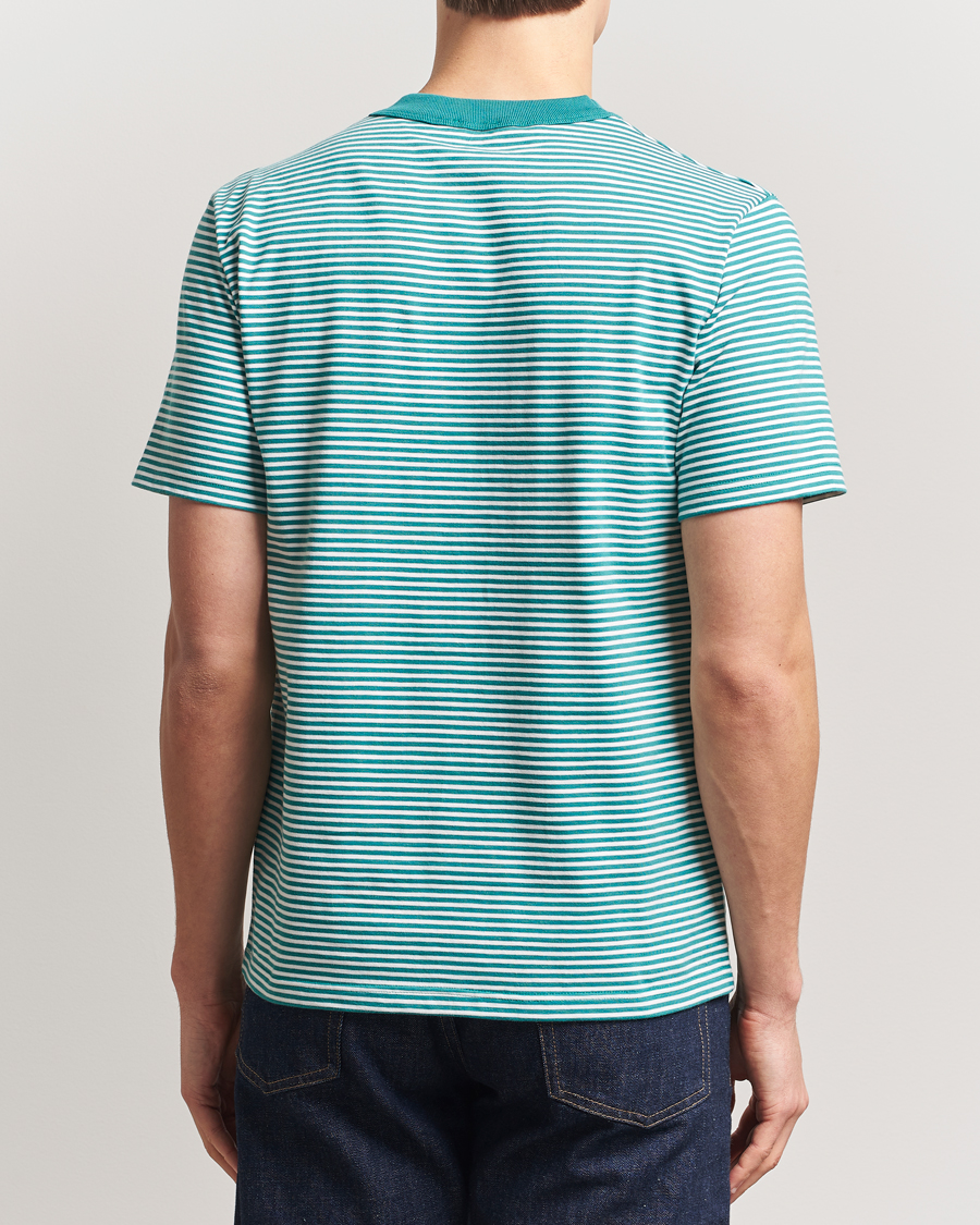 Herren | T-Shirts | Armor-lux | Callac Héritage Stripe T-Shirt Deep Jungle/Milk