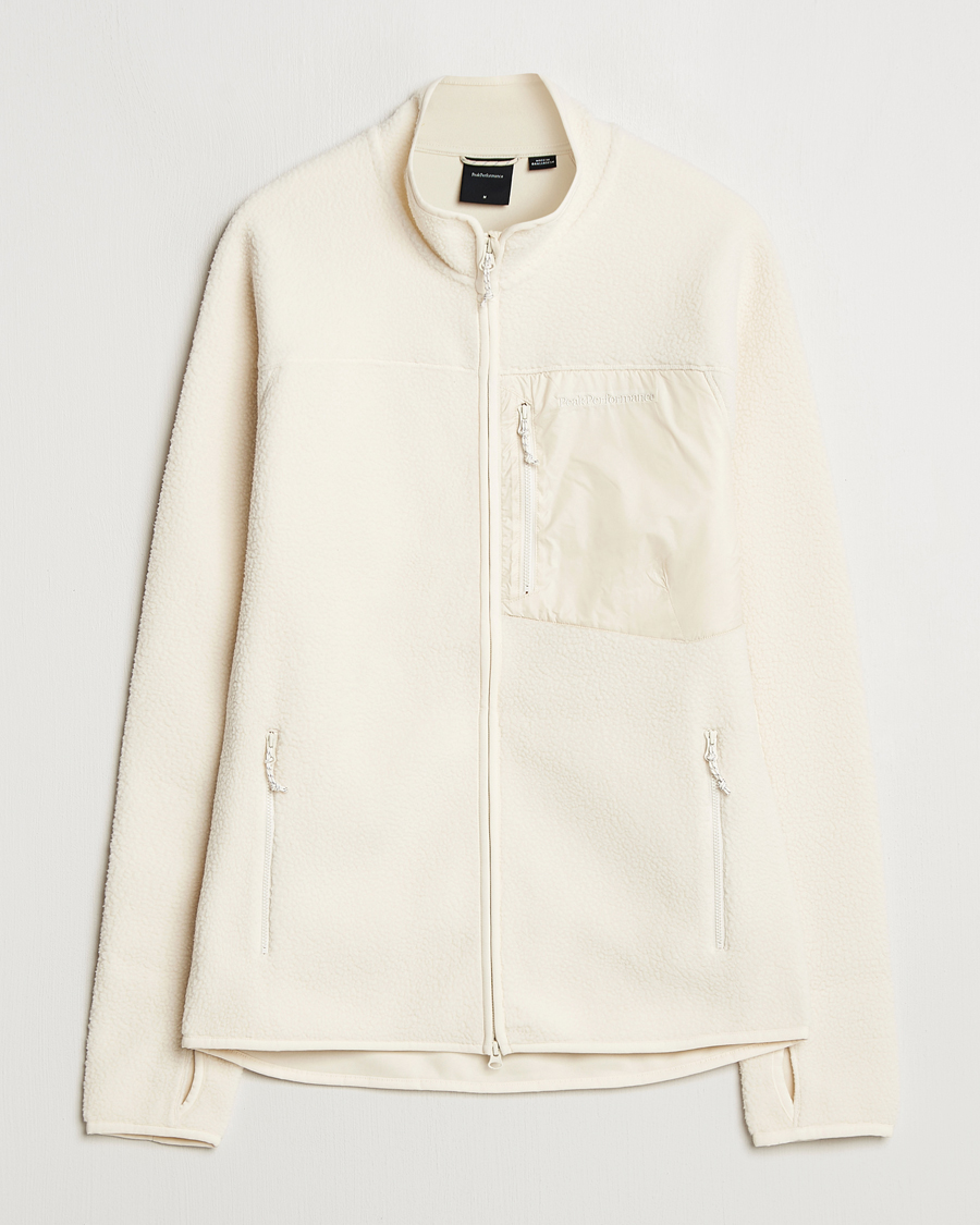 Herren | Pullover | Peak Performance | Pile Full Zip Vintage White