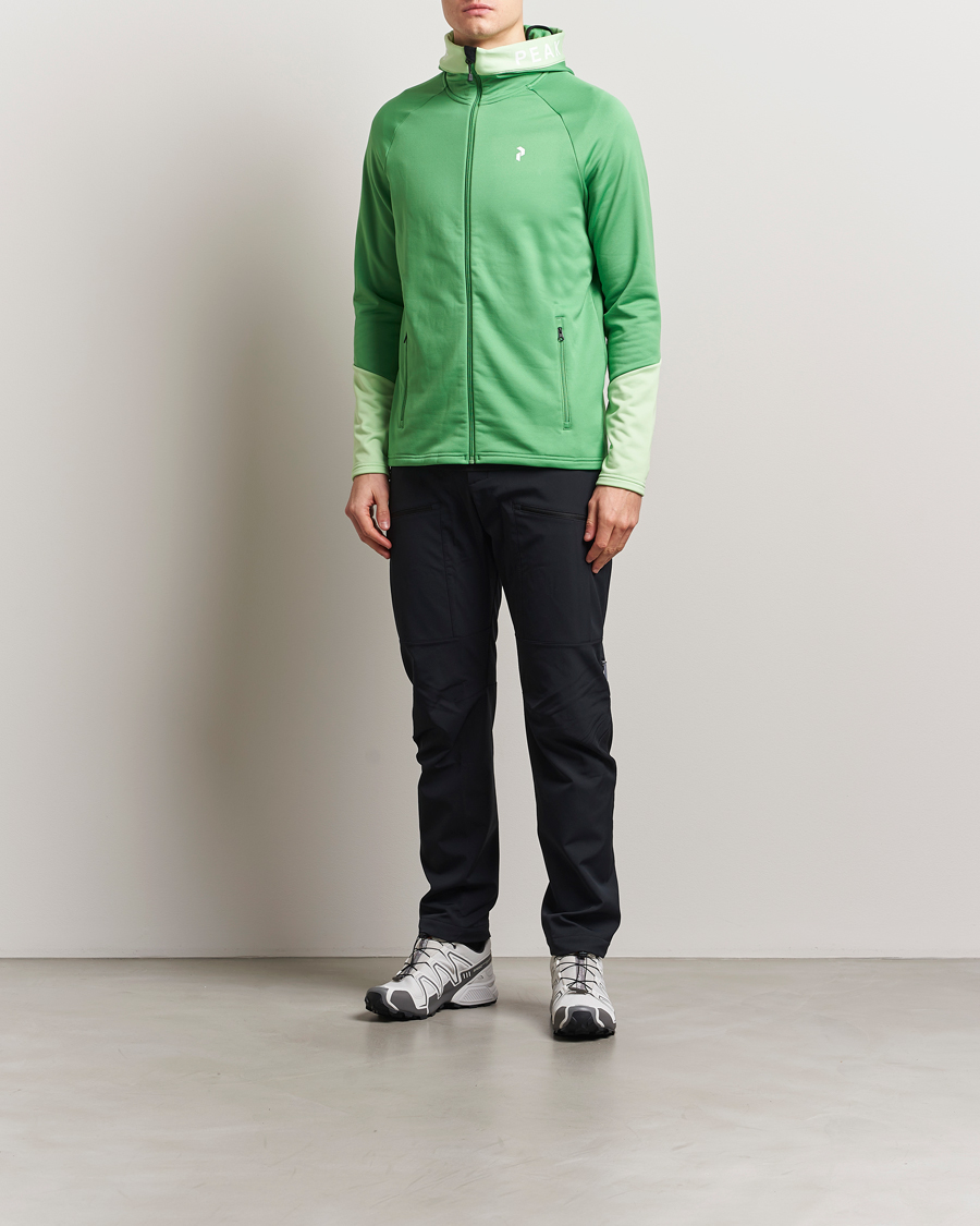 Herren | Pullover | Peak Performance | Rider Hooded Full Zip Peppermint/Vivid Green
