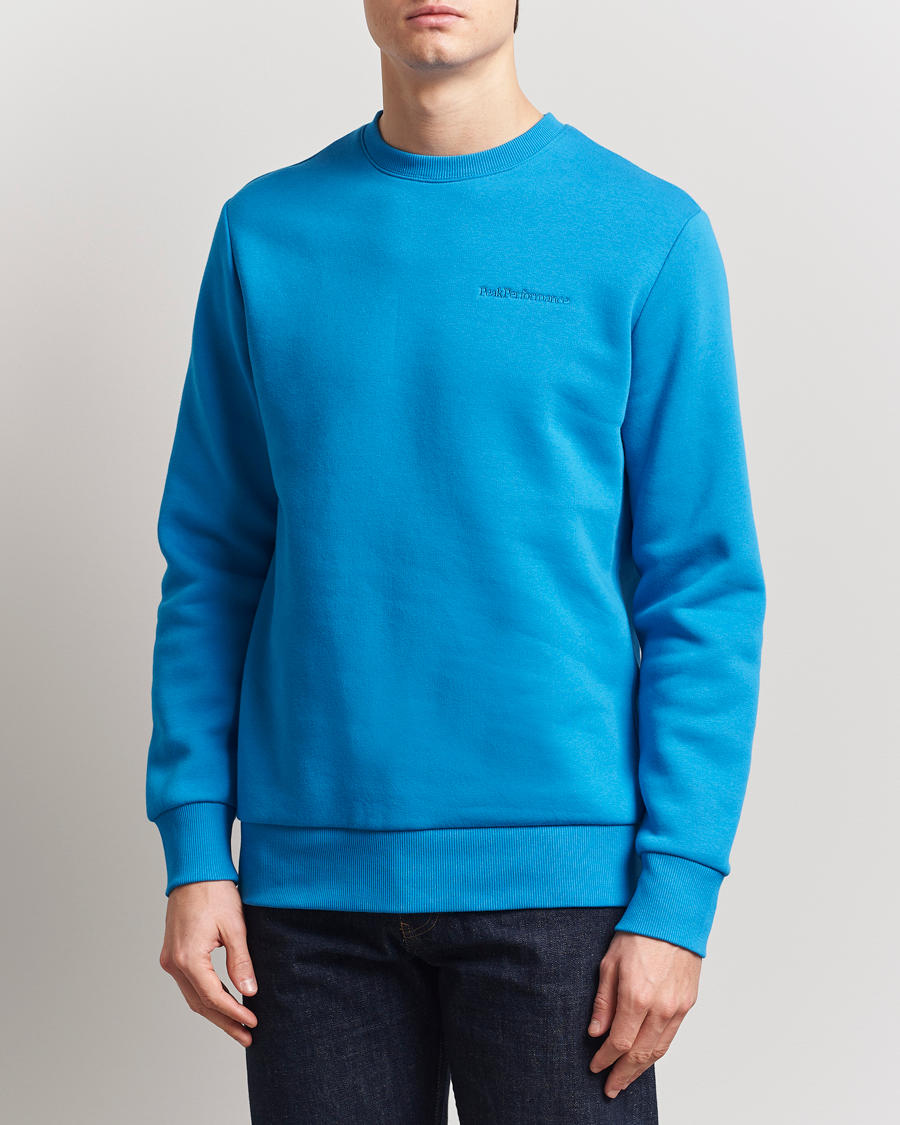 Herren | Pullover | Peak Performance | Original Crew Neck Sweatshirt Brilliant Blue