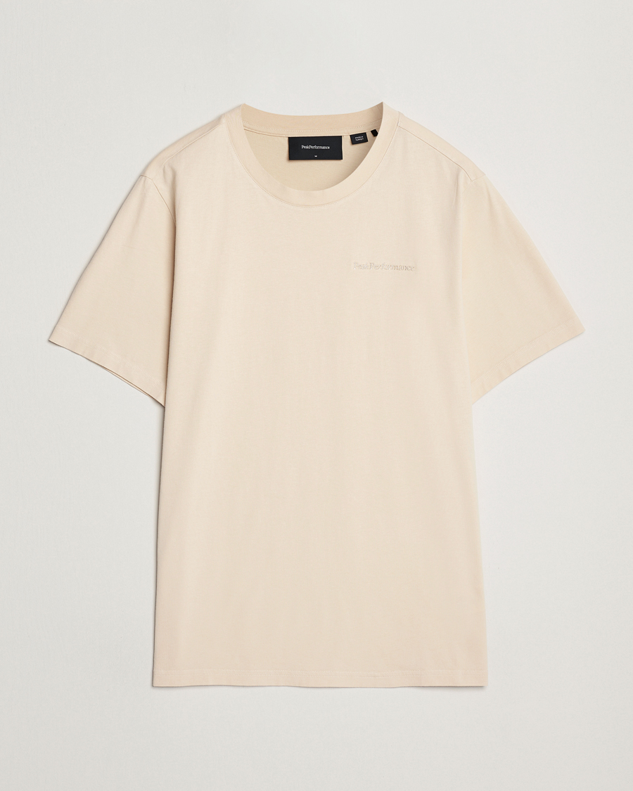 Herren | T-Shirts | Peak Performance | Original Crew Neck T-Shirt Sand Fog
