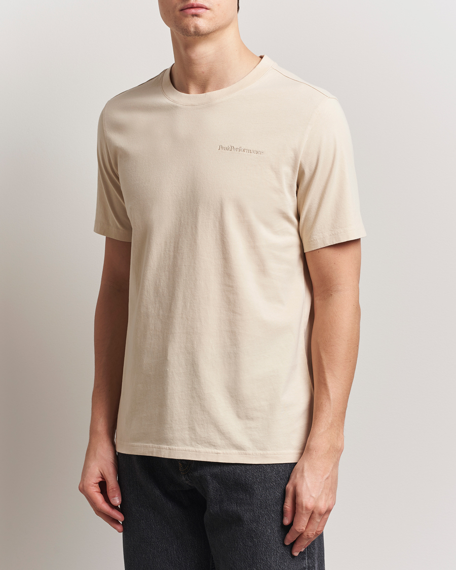 Herren | T-Shirts | Peak Performance | Original Crew Neck T-Shirt Sand Fog