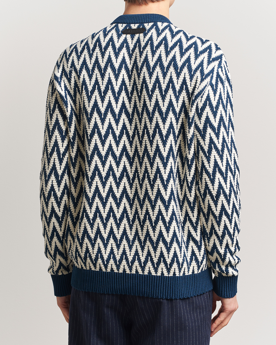 Herren | Pullover | Lanvin | Chevron Sweater Petrol/Ecru