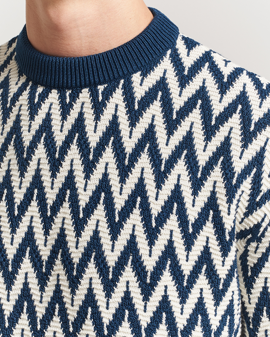 Herren | Pullover | Lanvin | Chevron Sweater Petrol/Ecru